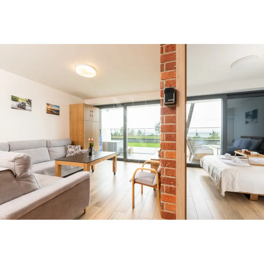 zachodniopomorskie, Gryficki, Rewal, Rewal I linia, apartament z widokiem na morze