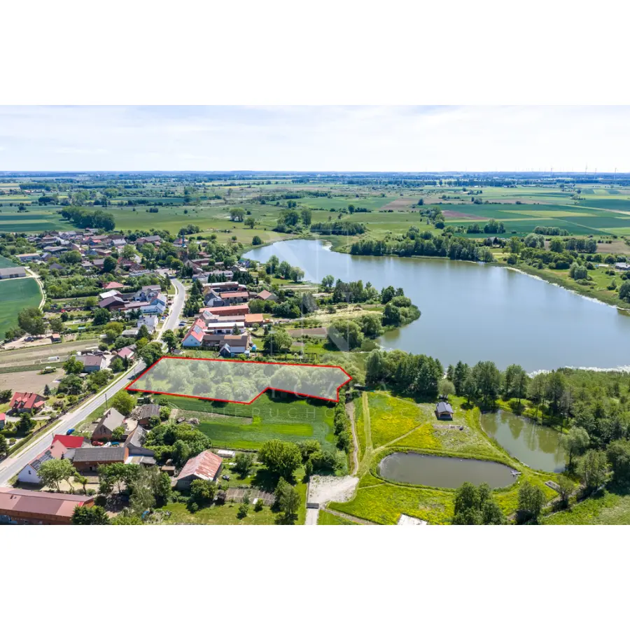 zachodniopomorskie, Pyrzycki, Bielice, Babin, Działka z linią brzegową jeziora Babin