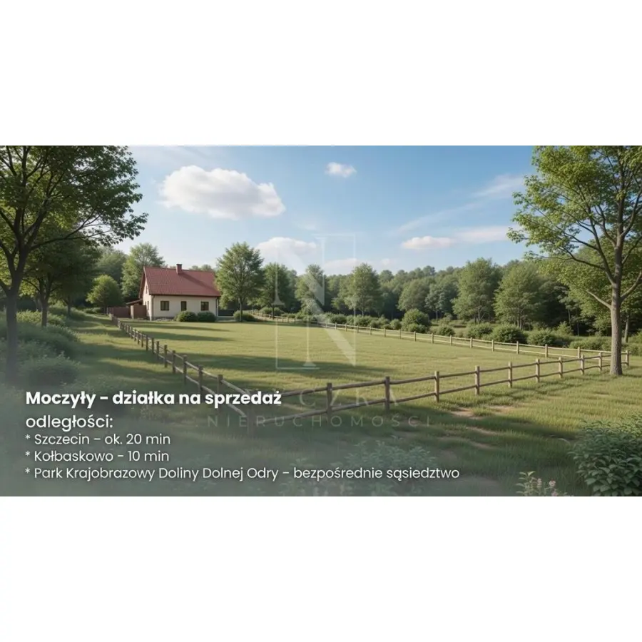 zachodniopomorskie, Policki, Kołbaskowo, Moczyły, Działka 3159 m² z widokiem na Międzyodrze
