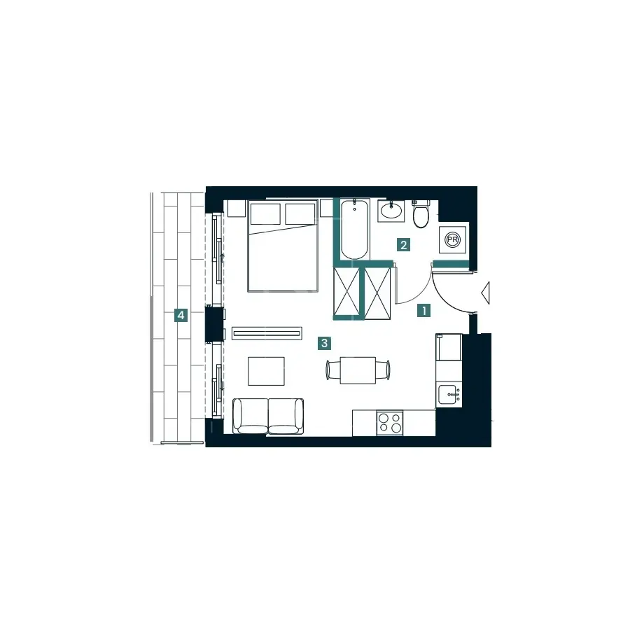 zachodniopomorskie, Świnoujście, Jana Matejki, Nowy apartamentowiec- Świnoujście - 28m2