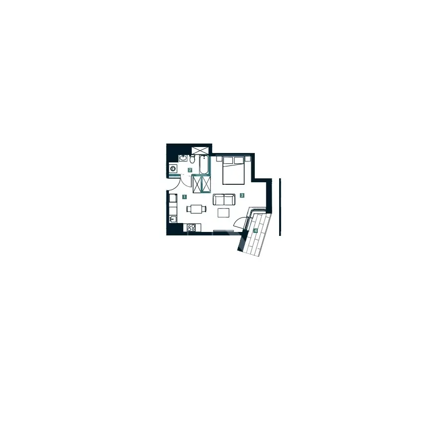 zachodniopomorskie, Świnoujście, Jana Matejki, Nowy apartamentowiec- Świnoujście - 2 pok. 34,39m2