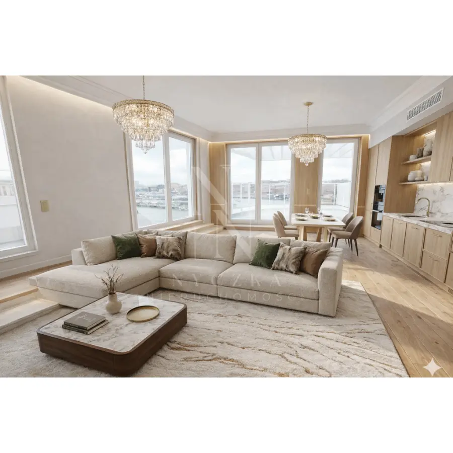 zachodniopomorskie, Szczecin, Kępa Parnicka, Nowa Przystań .Apartament z dużym tarasem nad Odrą
