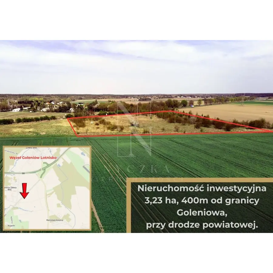 zachodniopomorskie, Goleniowski, Goleniów, Żółwia Błoć, Działki inwestycyjne pod Goleniowem